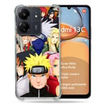 Cokitec Coque Renforcée pour Xiaomi Redmi 13C 4G Manga Naruto Team