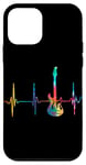 Coque pour iPhone 12 mini Guitare basse Heartbeat Guitariste Tie Dye