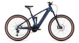 Vtt electrique tout suspendu cube stereo hybrid 120 race 750 shimano deore xt 12v 750 wh 29 petrole