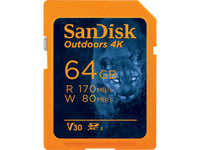 SanDisk 64GB Outdoors 4K UHS-I SDXC Memory Card