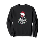 Naughty & Nice Its Christmas Funny Santa Xmas Wine Lovers Sweatshirt