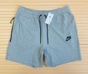 Nike Tech Fleece Essentials Sport Shorts Zip Pocket Grey Heather Mens XL New