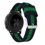 Samsung Galaxy Watch Active 20mm nylon ranneke - Sininen / Vihreä Monivärinen