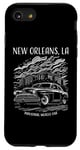 Coque pour iPhone SE (2020) / 7 / 8 New Orleans LA USA Classic Car Industrial Muscle Design