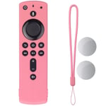 TaoToa Silicone Case Suitable for Amazon Fire TV Stick Remote Control Scratch-Resistant Protective Case Dustproof Pink