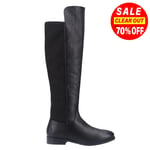 Hush Puppies Paisley Womens Fashion MEMORY FOAM Knee-High Long Boots Black