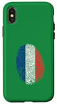 Coque pour iPhone X/XS France C'est dans mon ADN France empreinte digitale