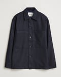 NN07 Isak Wool Overshirt Navy Blue Pinstripe