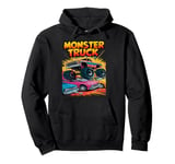 Monster Truck Crushing Cars Tee for Monster Truck Lovers Pullover Hoodie