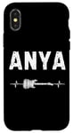 Coque pour iPhone X/XS Anya Guitare Battement De Coeur Musique Guitariste