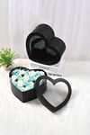 3Pcs Empty Heart Shaped Gift Box with Clear Window