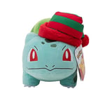 Pokémon PKW3377-20 cm Peluche d'hiver - Bisasam avec Bonnet - Peluche Officielle