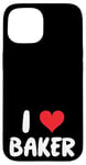 iPhone 15 I Love Baker - Heart Case