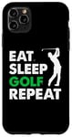 Coque pour iPhone 11 Pro Max Eat Sleep Golf Repeat, Golf Tshirt for Women, Men, Golf Tee