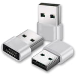 USB till USB C-adapter [3-pack], USB-adapter, USB A till USB C, iPhone-laddningskontakt, USB C-kontaktkonverter för iPhone