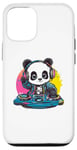 Coque pour iPhone 12/12 Pro Panda DJ mixant des mélodies colorées