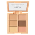 NYX Nyx Prof. Makeup 3c Palette Conceal Correct Contour Light Transparent