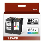 LIFOR PG-560XL CL-561XL 560XL 561XL Replacement for Canon 560 561 Ink Cartridges for Pixma TS7451 TS7450 TS5350 TS5351 TS5350a TS5351 TS5352 (1 Black 1 Colour)