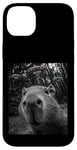 Coque pour iPhone 14 Plus Capybara Selfie avec Alien OVNI Hommes Femmes Garçons Filles Enfants