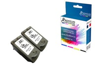 2 Cartouches compatibles pour CANON PG-40XL Noir - PREMIUM CARTOUCHE