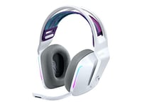 Logitech G733 Casque Gamer Sans Fil LIGHTSPEED avec Bandeau de Suspension, LIGHTSYNC RVB, de Micro Blue VO!CE, Transducteurs Audio PRO-G, Ultra-Léger, Batterie 29h, Portée de 20m, PS4, PS5 - Blanc