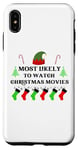 iPhone XS Max Most Likely To Watch Christmas Movies Family Santa Elf Hat Case