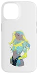 Coque pour iPhone 14 Jaune et Bleu Cheveux Cyber-punk Anime & Manga Style Girl