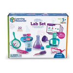 Kit de laboratoire scientifique élémentaire de Learning Resources (rose), kit d’expériences scientifiques pour enfants avec 10 expériences, jouets STEM préscolaires, béchers, loupe pour enfants, entonnoir, pipette, à partir de 3 ans