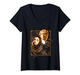 Womens The Ballad of Songbirds and Snakes Framed Lucy Gray & Snow V-Neck T-Shirt