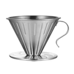 Kaffe Dripper Rostfritt Stål V-Form Dripper Kaffe Tratt Handbryggt Kaffe Filter Häll Över Kaffe Bryggkopp L L