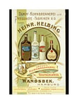 Wee Blue Coo Ad Drink Helbing Liquor Hamburg Germany Wall Art Print