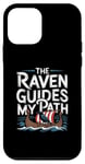 Coque pour iPhone 12 mini Illustration viking nordique The Raven Guides My Path