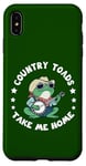 Coque pour iPhone XS Max Country Toads Take Me Home, crapaud cowboy cool jouant de la musique