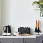 Contemporary Matt Grey Kettle and Toaster Set