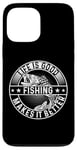 iPhone 13 Pro Max Funny Fischer Logo with Perch Pike - Fisherman, Hobby Fisherman Case