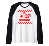 Disney Pixar Toy Story Pizza Planet Checkered Logo Manche Raglan