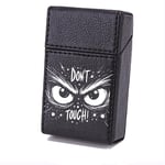 Etui Boite en Cuir Paquet De Cigarette Noir Don't Touch