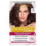 L'OREAL PARIS  EXCELLENCE CREAM 4  NATURAL DARK  BROWN HAIR COLOUR