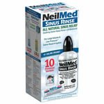 NeilMed Sinus Rinse All Natural Sinus Relief 10 Sachets Starter Kit with Bottle