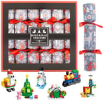 Kuckoo Crackers - 6 x 13-inch Build & Play Christmas Block Christmas Crackers