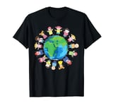 Happy Earth Day Children Around the World Fuuny Planet Save T-Shirt