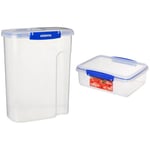 Sistema KLIP IT PLUS Cereal Storage Container | Airtight 4.2 Litre Food Pantry Storage Container & KLIP IT Food Storage Container | 2 L | Airtight & Stackable Food Container with Clip-Close