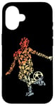 Coque pour iPhone 16 Croquis d'un joueur de football Amoureux du football