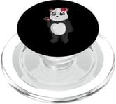 Ours panda amusant avec fleur panda ours PopSockets PopGrip pour MagSafe