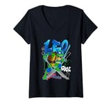 Womens Tales of the Teenage Mutant Ninja Turtles Leo Cool Graffiti V-Neck T-Shirt