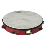 Remo TA-5110-52- Fiberskyn Tambourine Quadura Deep Red, 10"