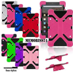 For Amazon Kindle Fire 7" 8"8.9" - Shockproof Silicone Stand Cover Case + Stylus