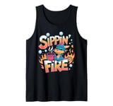 Sippin’ Fire Cute Dragon Tea Lover Tank Top