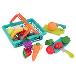 Battat - Panier de marché fermier - Accessoires de cuisine jouets - Jeu de nourriture, jeux de simulation pour les tout-petits de 2 ans et plus