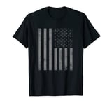 Grey US American Flag Cool Vintage Ensign Patriot Gift T-Shirt